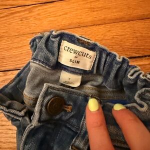 Crewcuts Size 7 Girl Elastic Waist Denim Pants